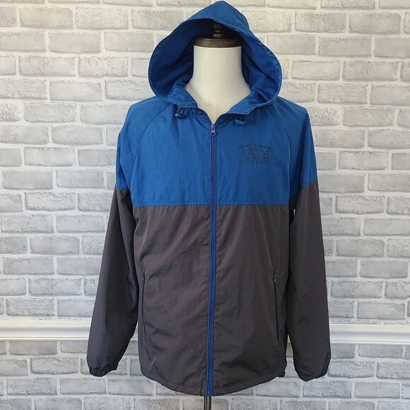 Walt Disney World 1971 Windbreaker Jacket Medium Blue Gray Packable Souvenir - Picture 1 of 9